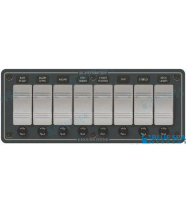 PANEL WATERPROOF 12VDC 8 POS. HORZ.