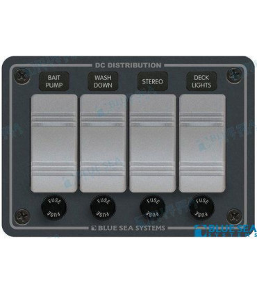 PANEL WATERPROOF 12VDC 4 POS. HORZ.