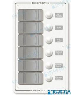 PANEL WATERPROOF 12VDC 6 BREAKER VERT.