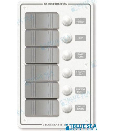 PANEL WATERPROOF 12VDC 6 BREAKER VERT.