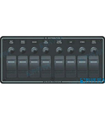 PANEL WP 8 POS. HORIZONTAL BLACK