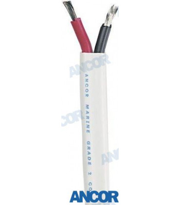 100'  Duplex Cable 12/2 AWG (2x3mm²) Whi