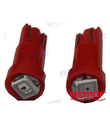 BULB 12V, 1.2W RED  (PACK 2)