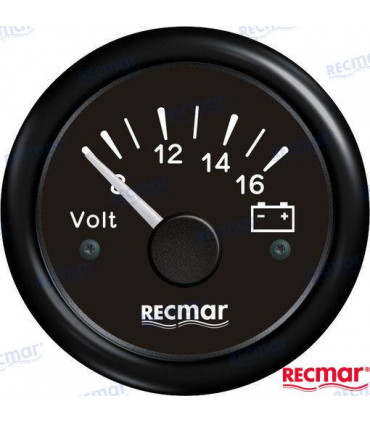 VOLTIMETER 8-16V BLACK
