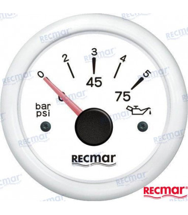 OIL PRESSURE 10-184º 0/5 BAR WHITE