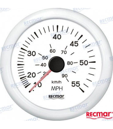 SPEEDOMETER 0/55 MPH WHITE
