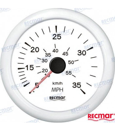 SPEEDOMETER 0/35 MPH WHITE