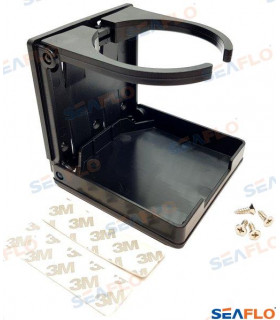 FOLD-UP ADJUSTABLE DRINK HOLDER - BLACK