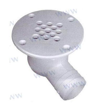 COCKPIT SCUPPER DRAINS 90º OUTLET WHITE