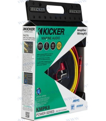 Marine 8AWG Amplifier Power Kit-Tinned