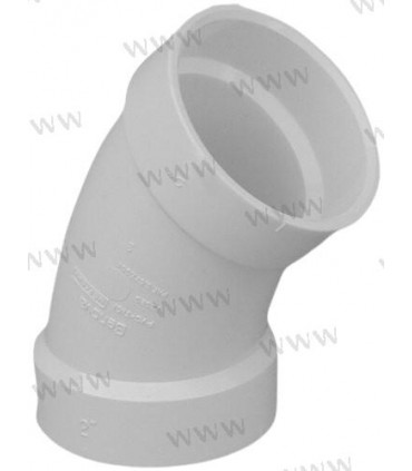 3.00" X 45 Deg Elbow, White