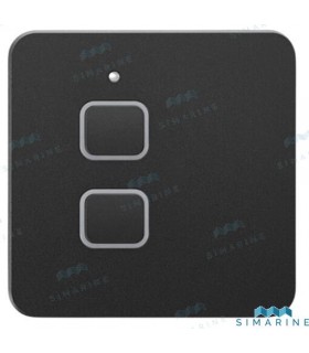 NEREIDE LIGHT SWITCH - 2 BUTTONS BLACK
