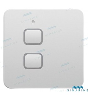 NEREIDE LIGHT SWITCH - 2 BUTTONS SILVER