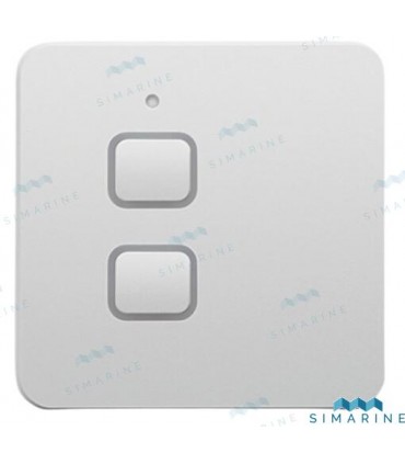NEREIDE LIGHT SWITCH - 2 BUTTONS SILVER