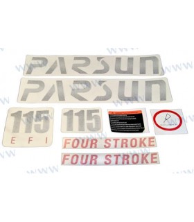 FULL SET OF F115 STICKERS, TOP COWLING