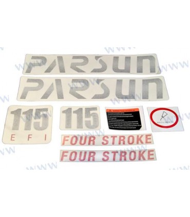 FULL SET OF F115 STICKERS, TOP COWLING