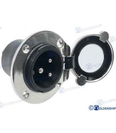 BASE SOCKET PORT INOX 16A