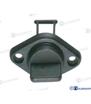 DRAIN PLUG W/SOCKET WHITE 25 mm