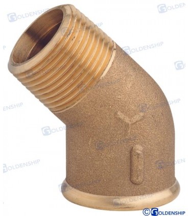 ELBOW 45° M.F.  2'' BRASS CR
