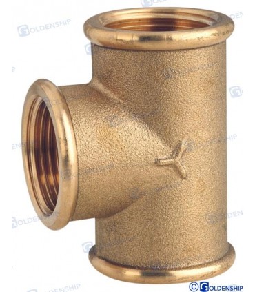 TEE 3/8'' F.F.F. BRASS CR