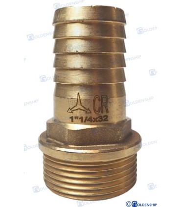 HOSE TAIL 1''1/4 x 32 M. BRASS CR