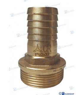 HOSE TAIL 1''1/2 x 32 M. BRASS CR