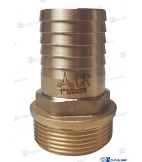 HOSE TAIL 1''1/2 x 38 M. BRASS CR