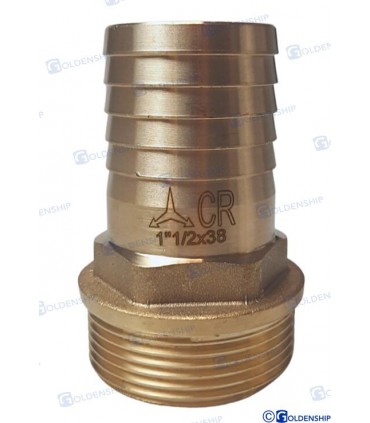 HOSE TAIL 1''1/2 x 38 M. BRASS CR