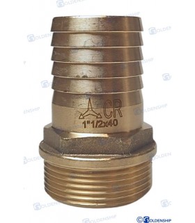 HOSE TAIL 1''1/2 x 40 M. BRASS CR