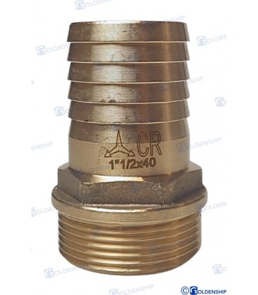 HOSE TAIL 1''1/2 x 40 M. BRASS CR