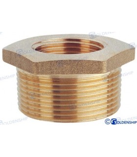 REDUCING BUSH 1'' x 1/2''  M.F. BRASS CR