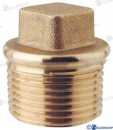 PLUG SQUARE HEAD 3/4''  M. BRASS CR