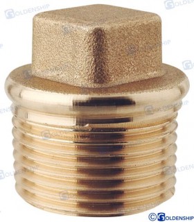 PLUG SQUARE HEAD 2''1/2  M. BRASS CR