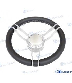 STEERING WHEEL TINO LEATHER 350 mm BLACK
