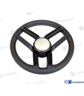 STEERING WHEELLEATHER BOLCA 350 mm BLACK