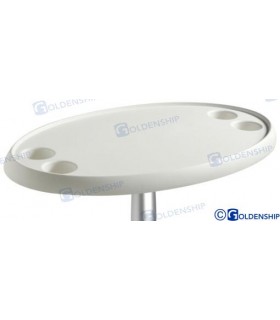 TABLE OVAL WHITE 762 x 457 mm