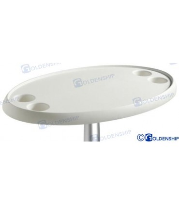 TABLE OVAL WHITE 762 x 457 mm