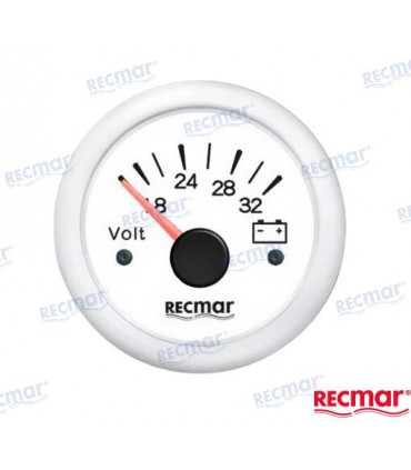 VOLTMETER  8 / 32V WHITE