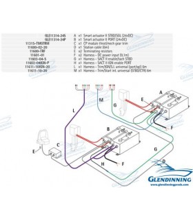 OB/STERNDRIVE TWIN ENGIN W/TRIM 24V