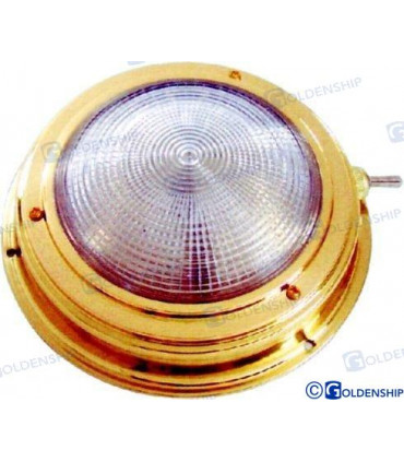 DOME LIGHT BRASS 4"