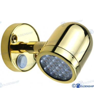 BRASS READING LIGHT w/LED