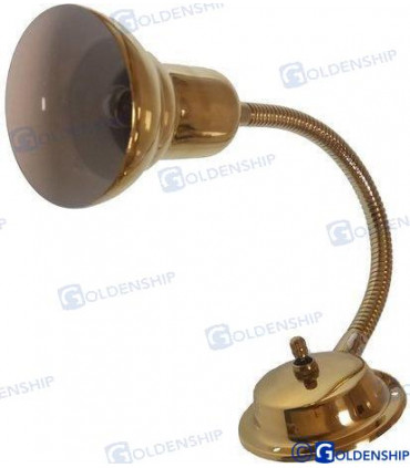BULKHEAD LIGHT BRASS WITH FLEX