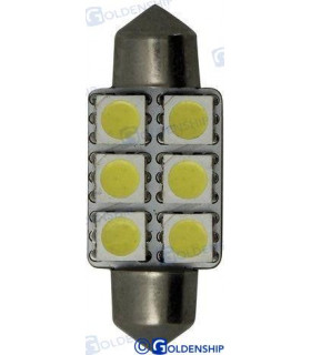 BULB FESTOON 6LED 1,3W 10/30V 15,9*37MM