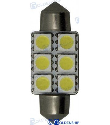 BULB FESTOON 6LED 1,3W 10/30V 15,9*37MM