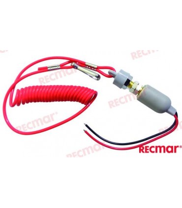 KILL SWITCH GRAY CAP W/COIL LANYARD