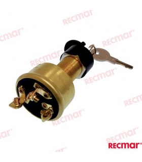 IGNITION STARTER SWITCH BRASS 3T-3POS W/