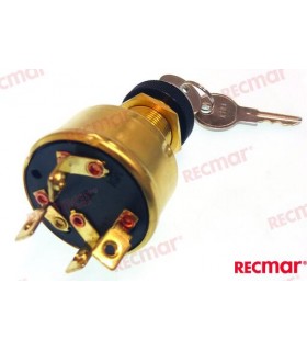 IGNITION STARTER SWITCH BRASS 4T-3POS W/