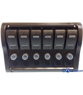 6 GANG WATERPROOF SWITCH PANEL
