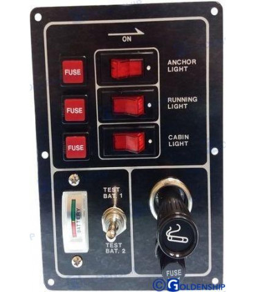 SWITCH PANEL 3-GANG W/TESTER