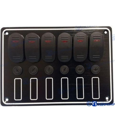 6 GANG WATERPROOF SWITCH PANEL